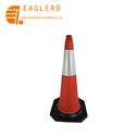 75cm Height Rubber Black Base Reflective PE Traffic Cone