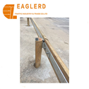 Wooden and steel guardrail for road safety