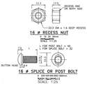 Design drawings for Bolts and nuts