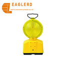 Yellow LED solar powered traffic cone flashing light 