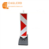 Double sides reflective plastic traffic warning board with heavy base